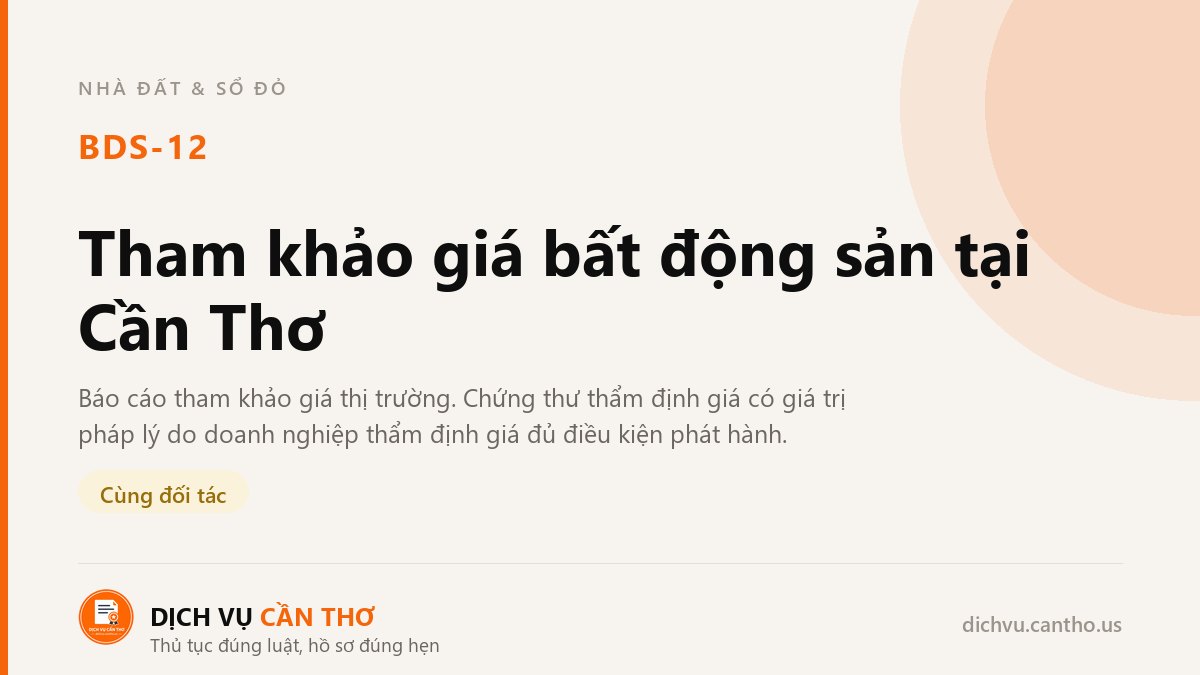 Tham khảo giá bất động sản tại Cần Thơ — dịch vụ BDS-12