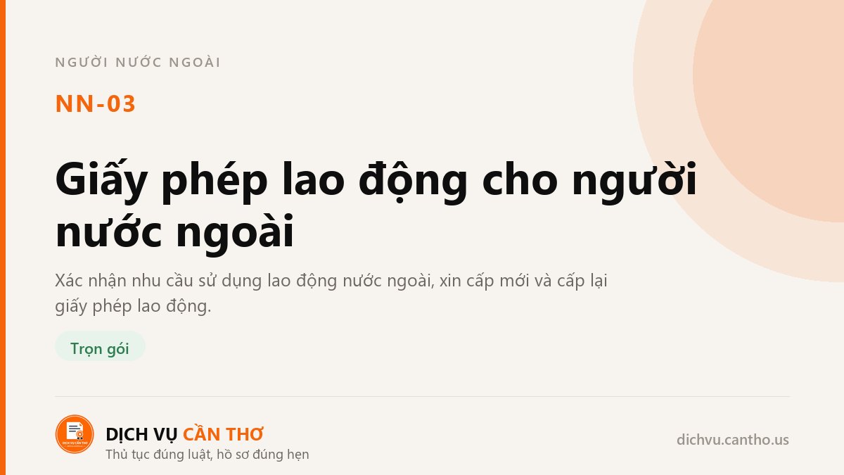 Giấy phép lao động cho người nước ngoài — dịch vụ NN-03